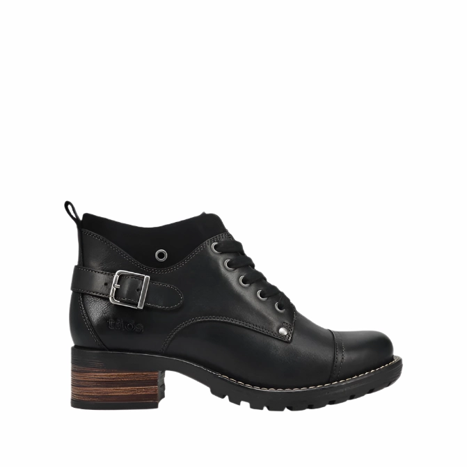 Taos Women's Mini Crave Boot - Black Rugged Built All Day Worker Non Marking Sole