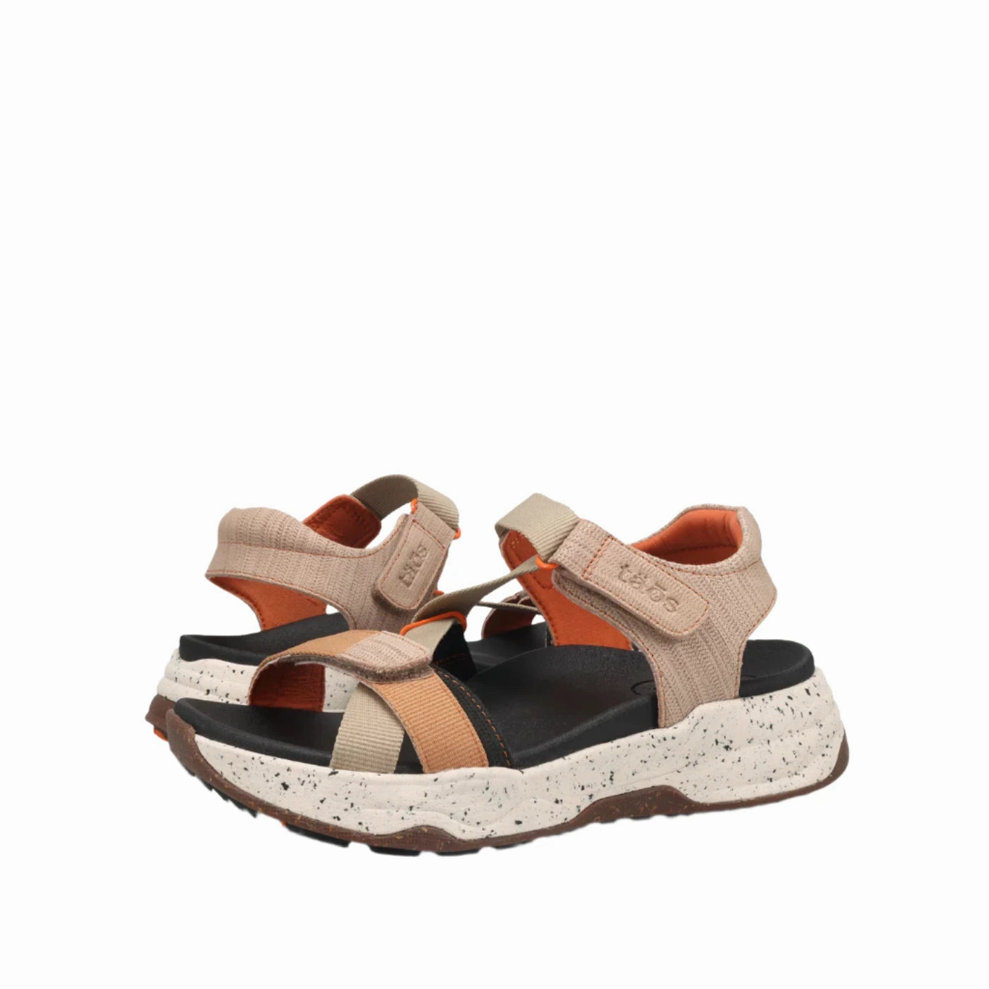Durable Rubber Compound Taos Women's Super Z Walking Sandal - Tan Multi