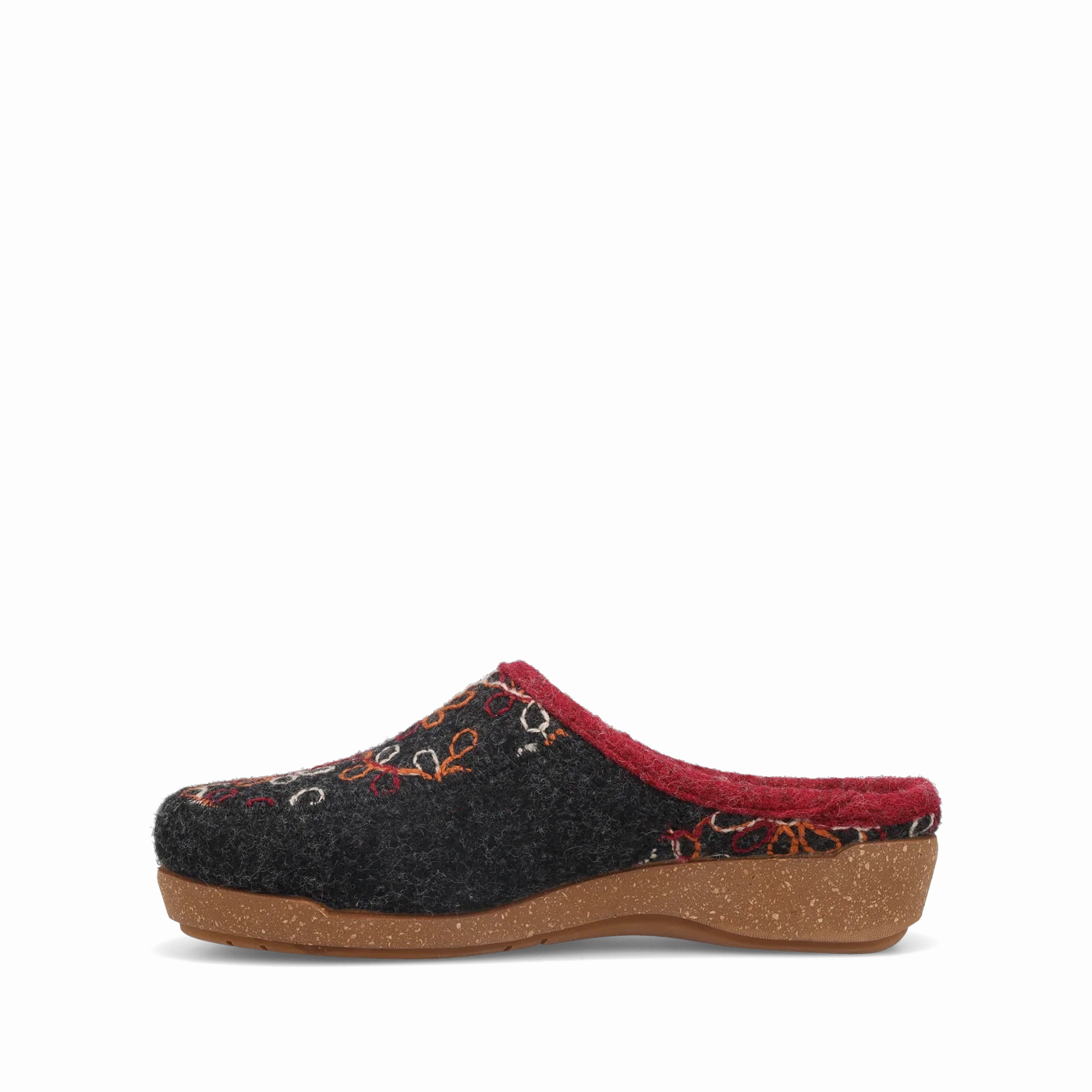 Sporty Detail Indoor Outdoor Taos Women's Woolflower Slip-on - Charcoal