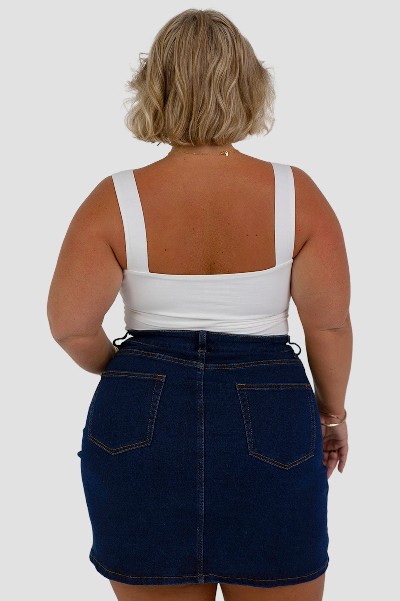 TAYO DENIM SKIRT MIDNIGHT BLUE Summer Picnic