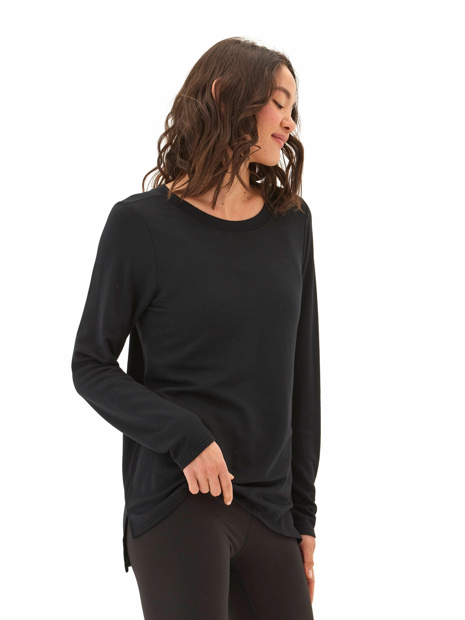 Teagan Feather Fleece Step-Hem Tunic Frictionless Lining EcoFriendlyInsulation