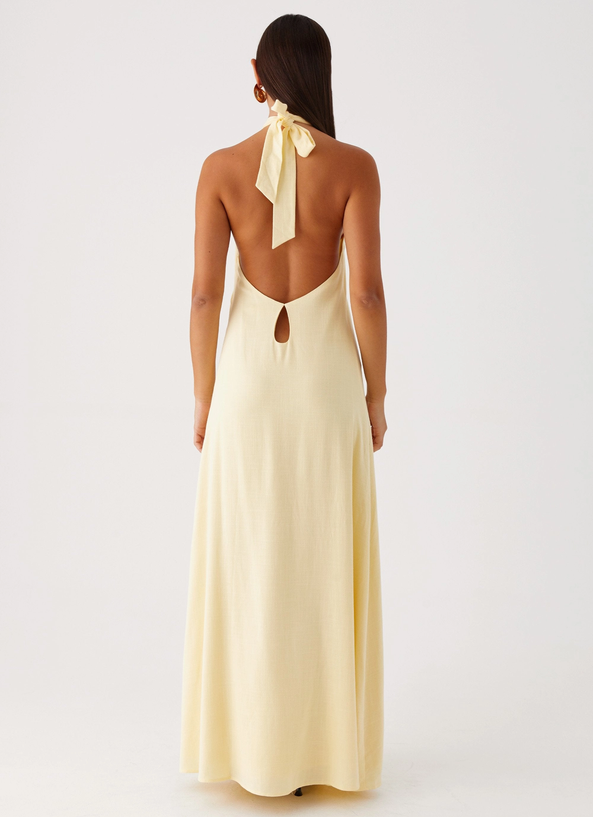 Golden Child Linen Maxi Dress - Yellow Casual Comfort Refined fit