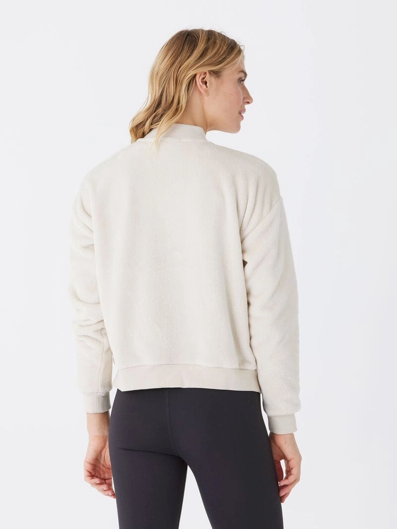 Stretchable Waistband Compression Resistant Insulation Lynette Sherpa Bomber Jacket