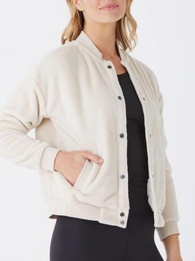 Lynette Sherpa Bomber Jacket Anti Static Treatment