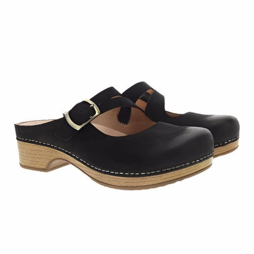 No Bulk Dankso Women's Britney Clog Burnished Nubuck - Black