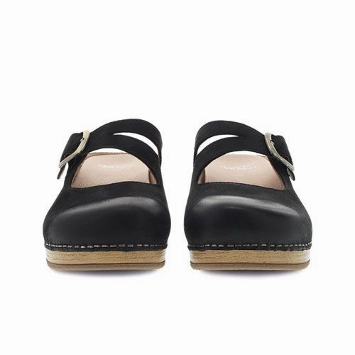 Mules style Dankso Women's Britney Clog Burnished Nubuck - Black