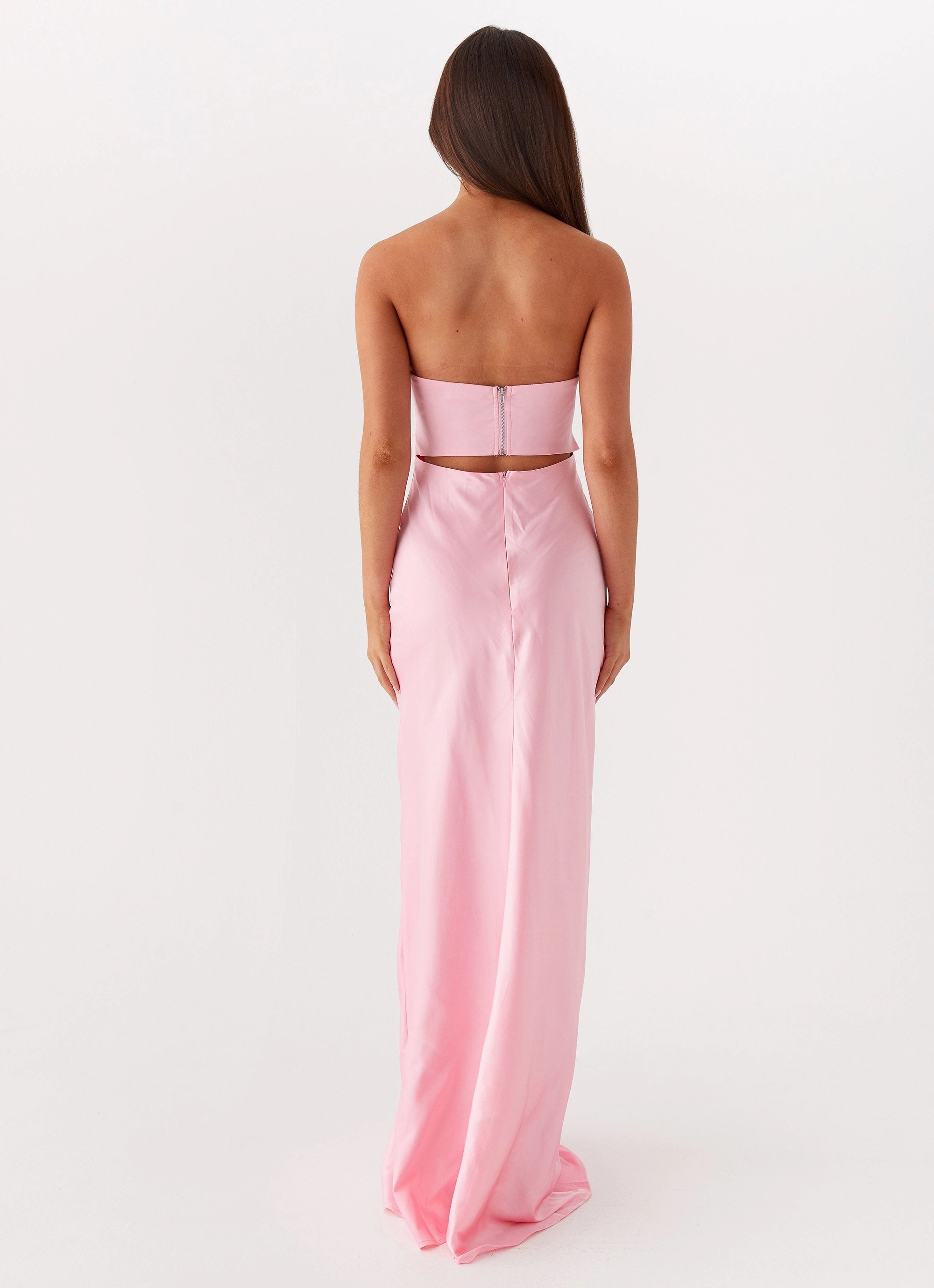 Tianna Strapless Maxi Dress - Pink Feminine Line Essential Layer