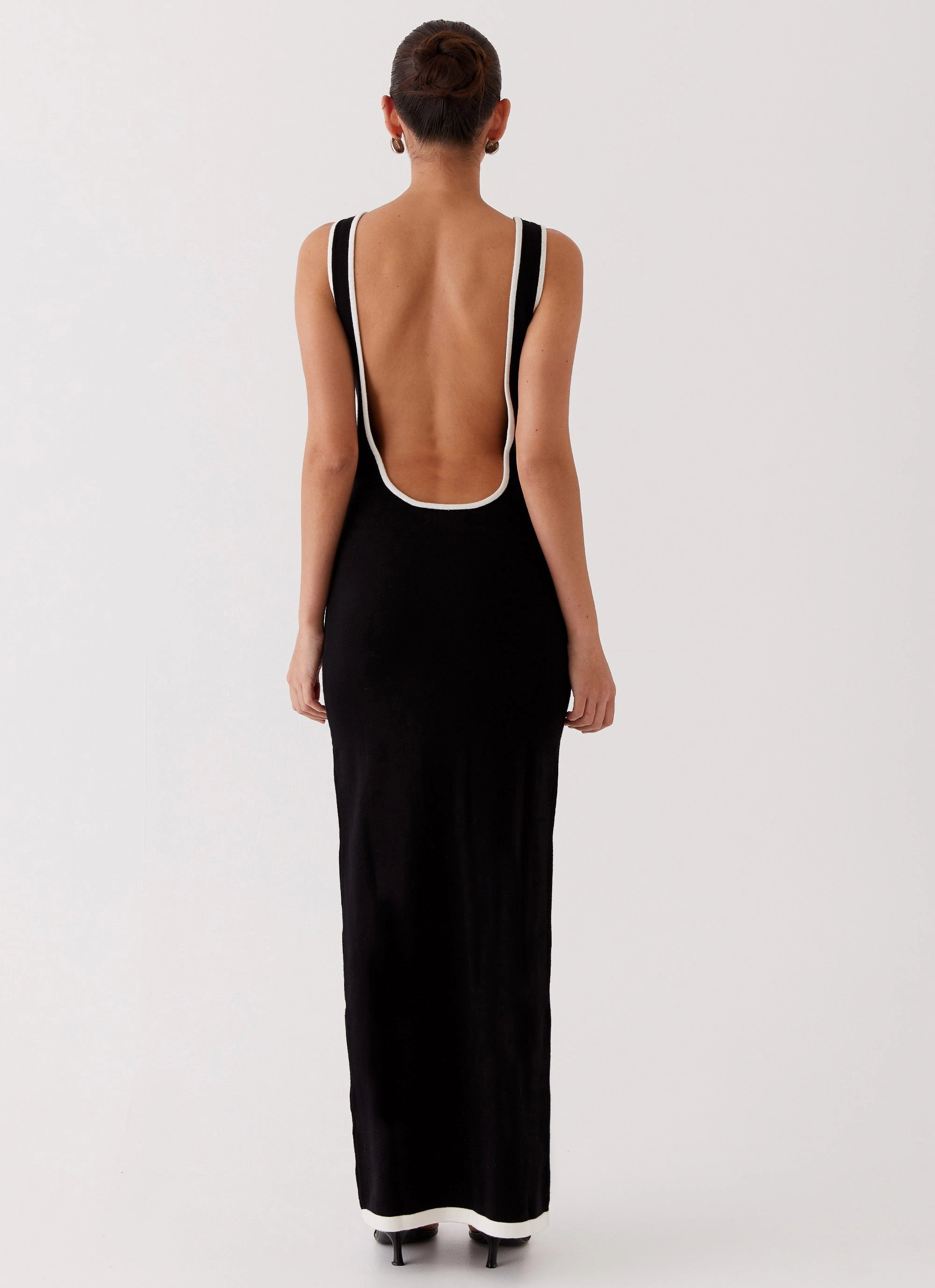 Edgy Look Trendy pick Lost In Paris Knit Maxi Dress - Black