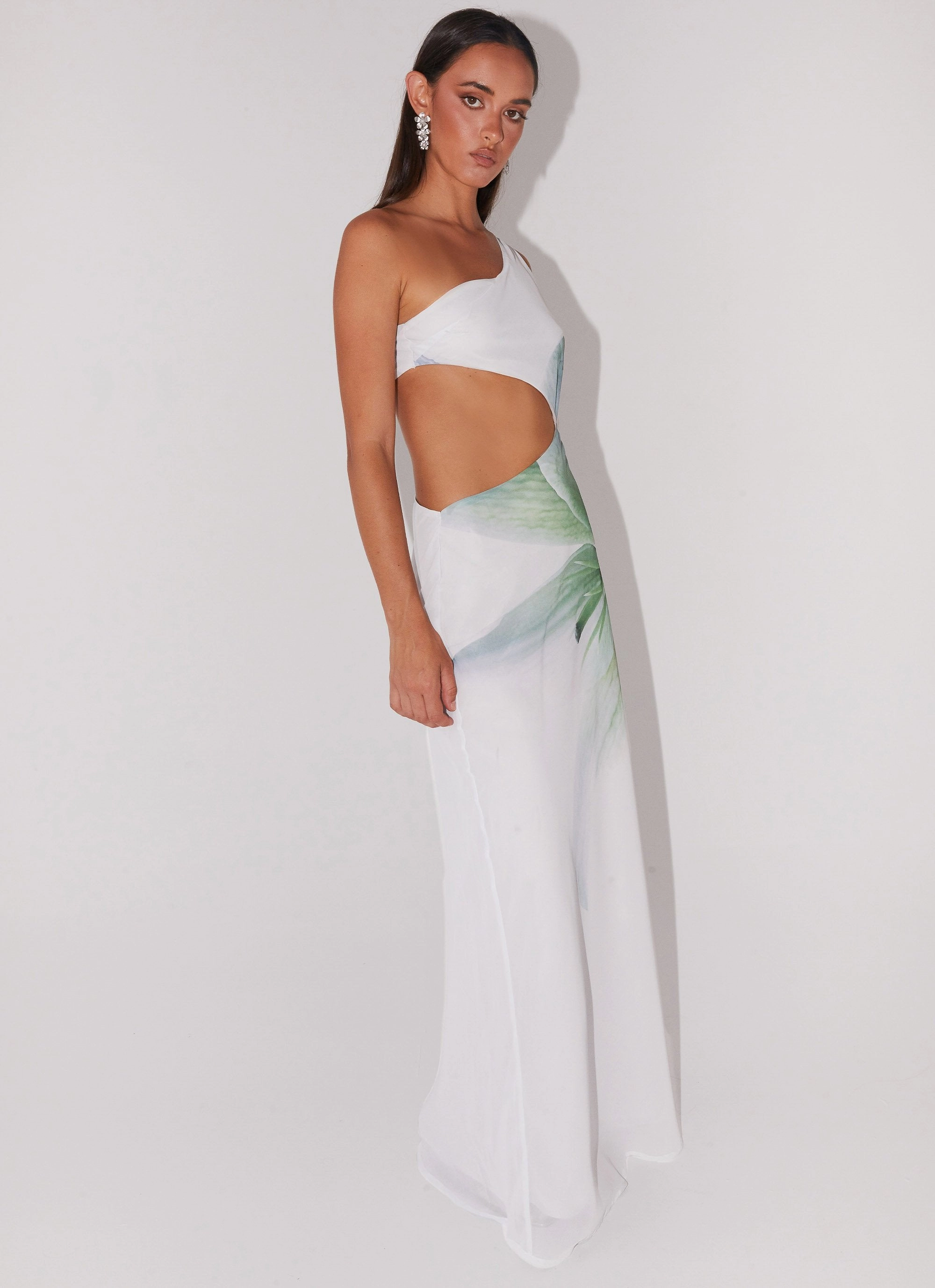 Trendy Comfort Palomino Palms Maxi Dress - Dahlia Ash