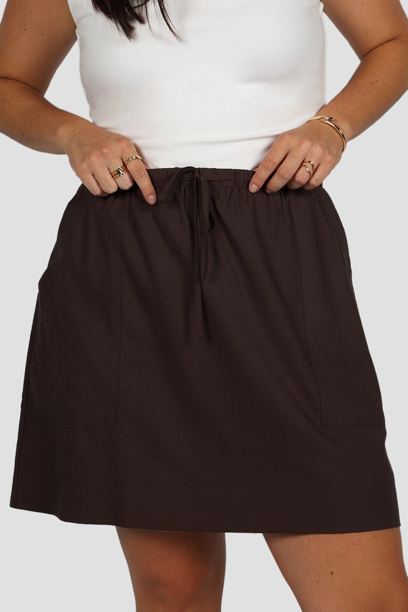 TORIA SKIRT ESPRESSO Simple Fashion Non Restrictive