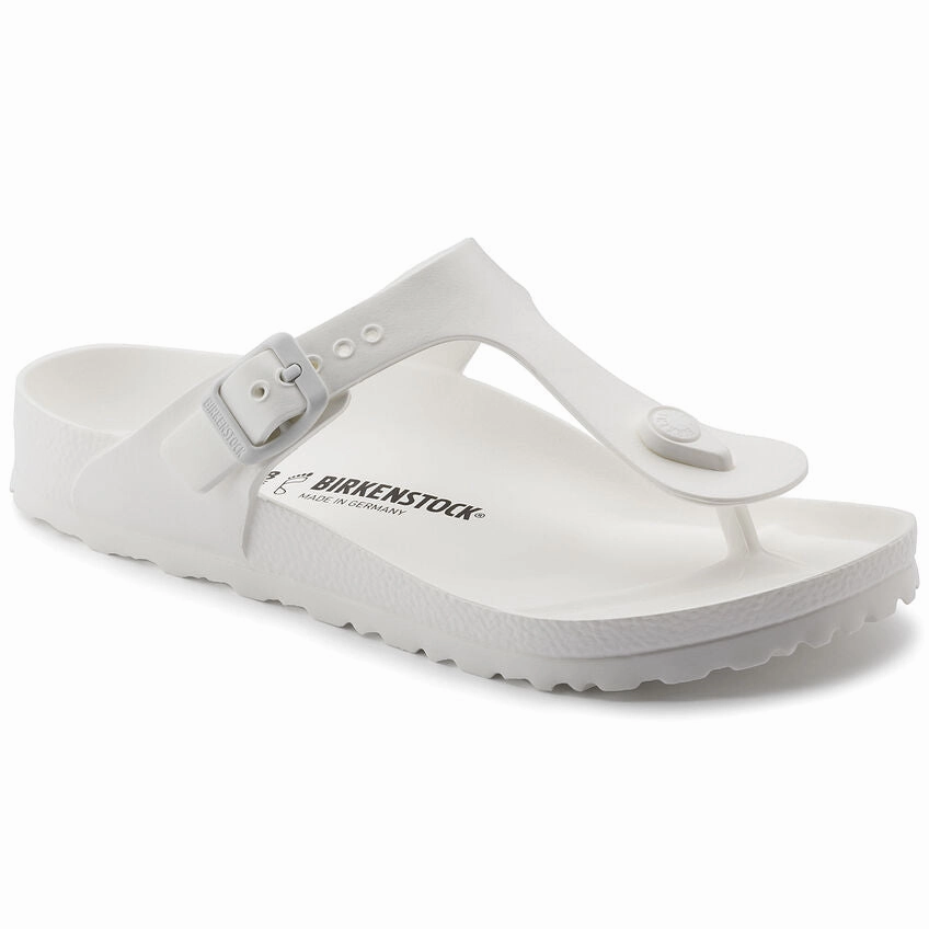Ankle Soft Unibody Injection Molded Birkenstock Women's Gizeh EVA Essentials Sandal - White