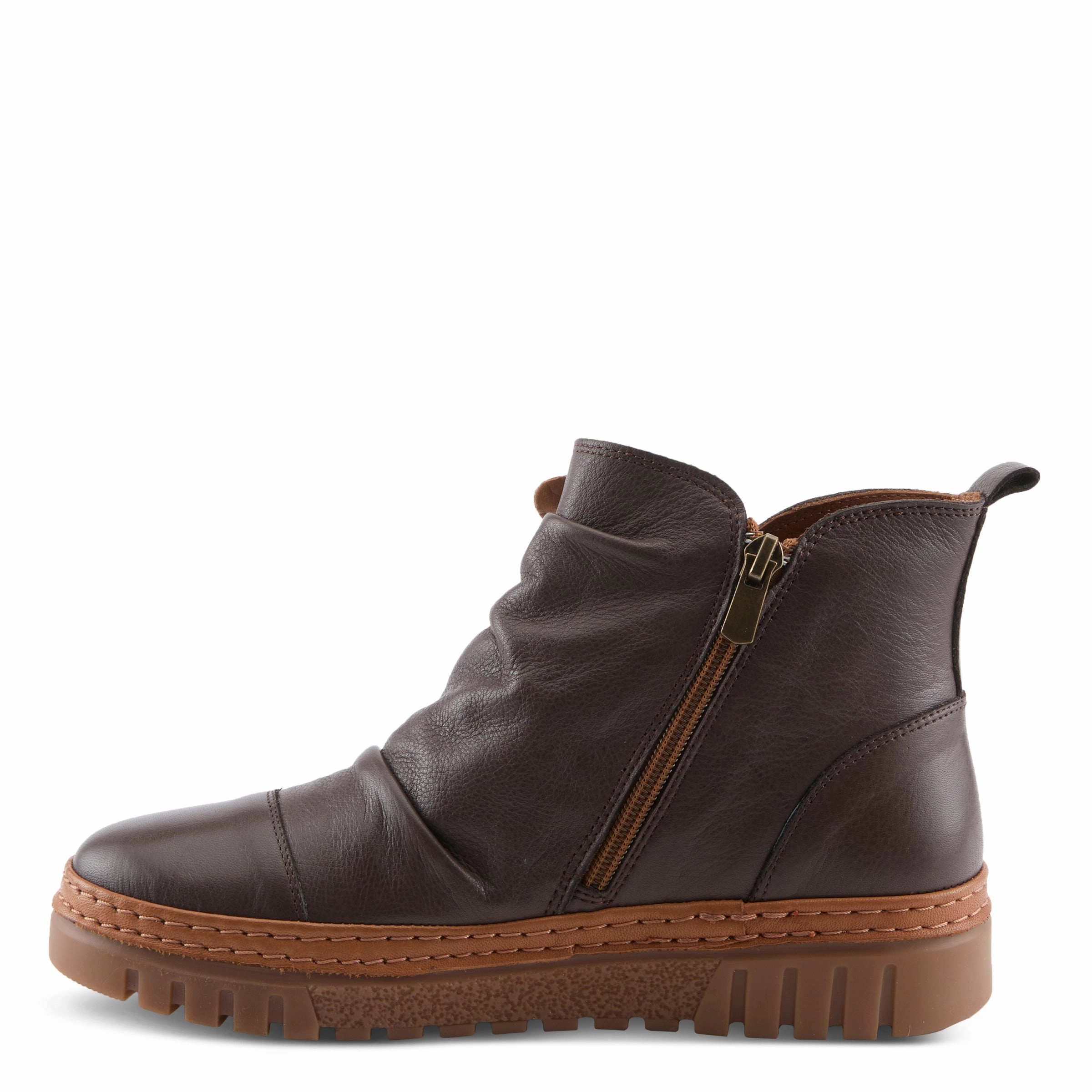 Spring Step Women's Vandis Boots - Dark Brown Side Zip Street Style