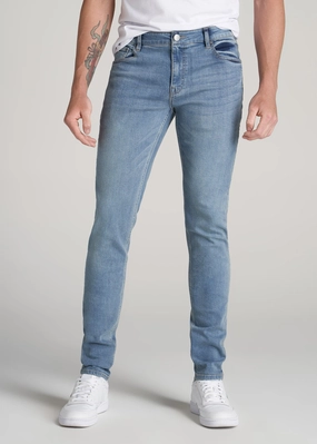 Elegant Travel Outfit Minimalist Style Fashion Focus Travis SKINNY Jeans for Tall Men in New Fade