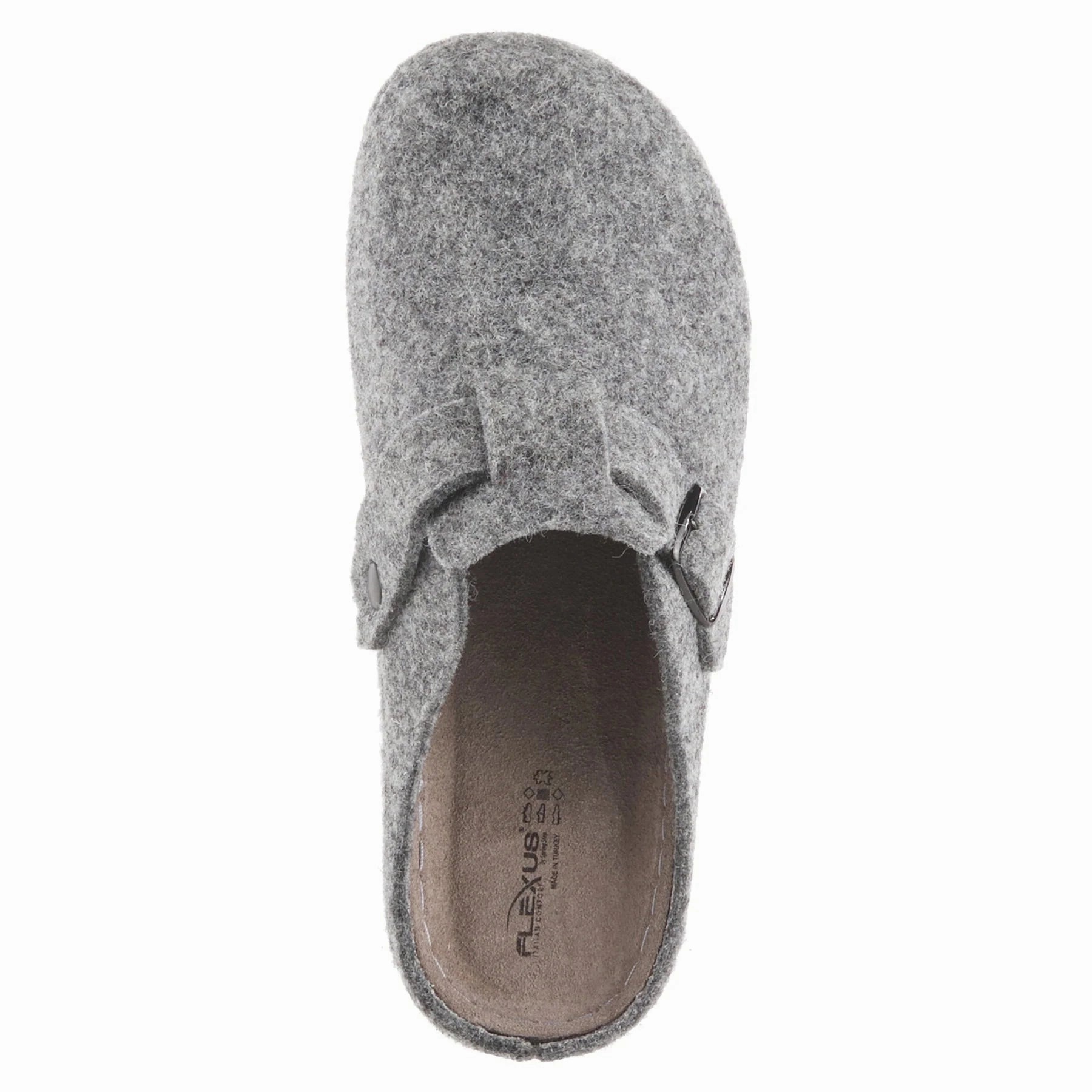 Flexus by Spring Step Women's Felt Clogger - Grey Weekday Style Rubber Toe Guard
