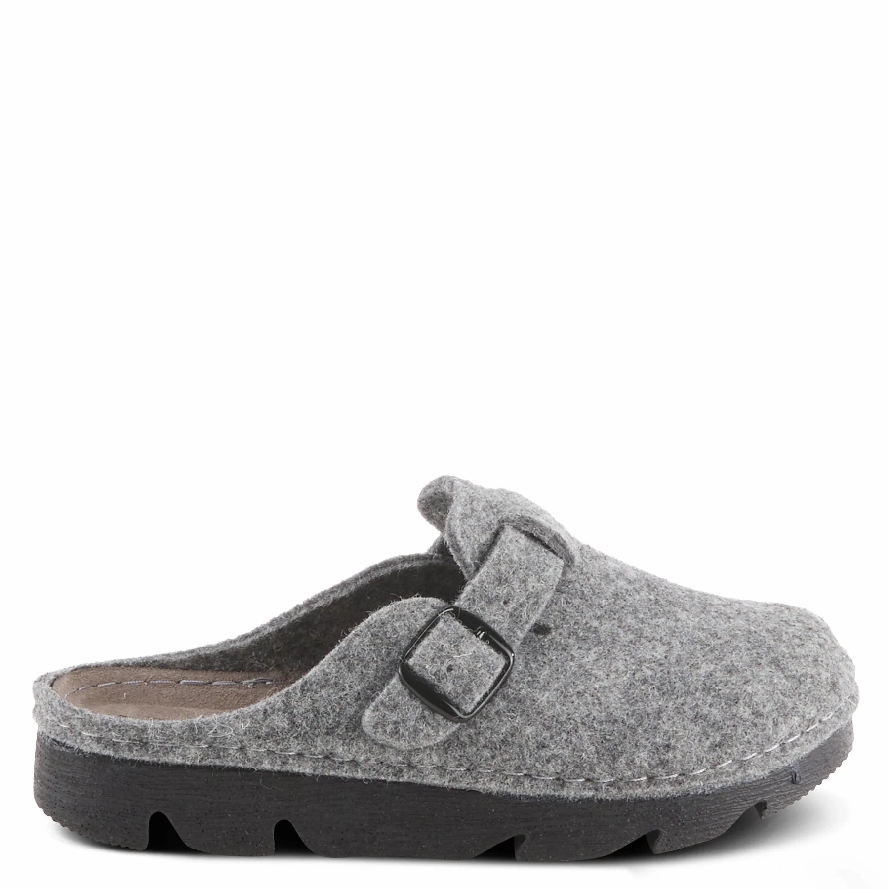 Flexus by Spring Step Women's Felt Clogger - Grey Weekend Fun Fashion Ease