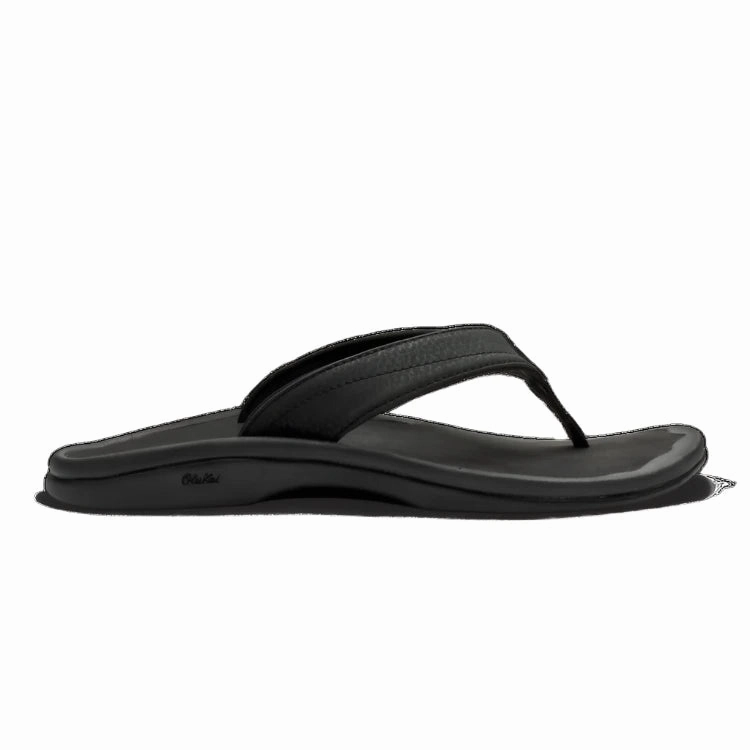 Olukai Women's Ohana Sandal - Black/Black Breathable mesh
