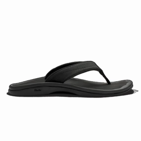 Olukai Women's Ohana Sandal - Black/Black Breathable mesh