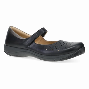 Shock   Absorbing Dansko Stacy Mary Jane Clog - Black Waxy Burnished