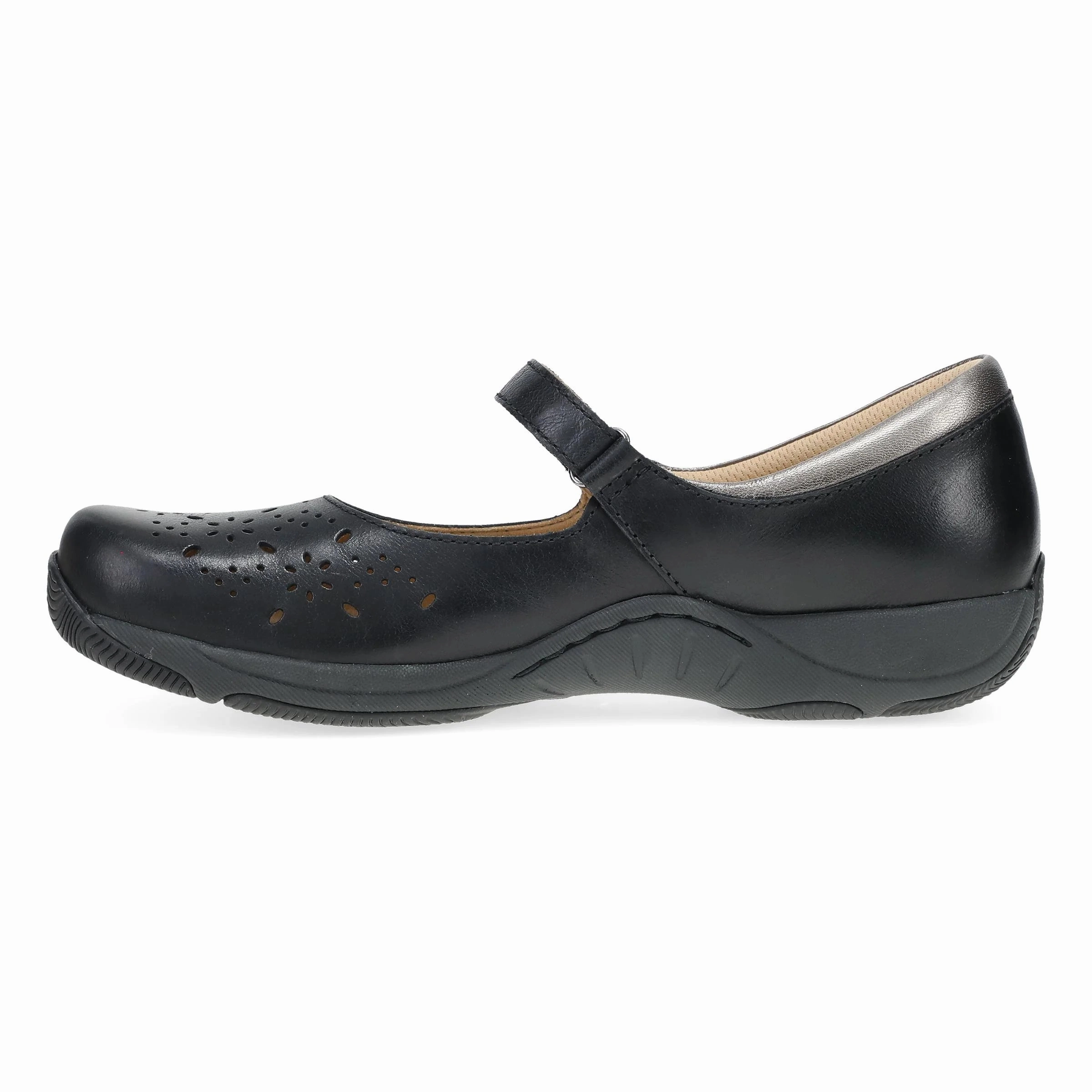 Comfort Feel Dansko Stacy Mary Jane Clog - Black Waxy Burnished