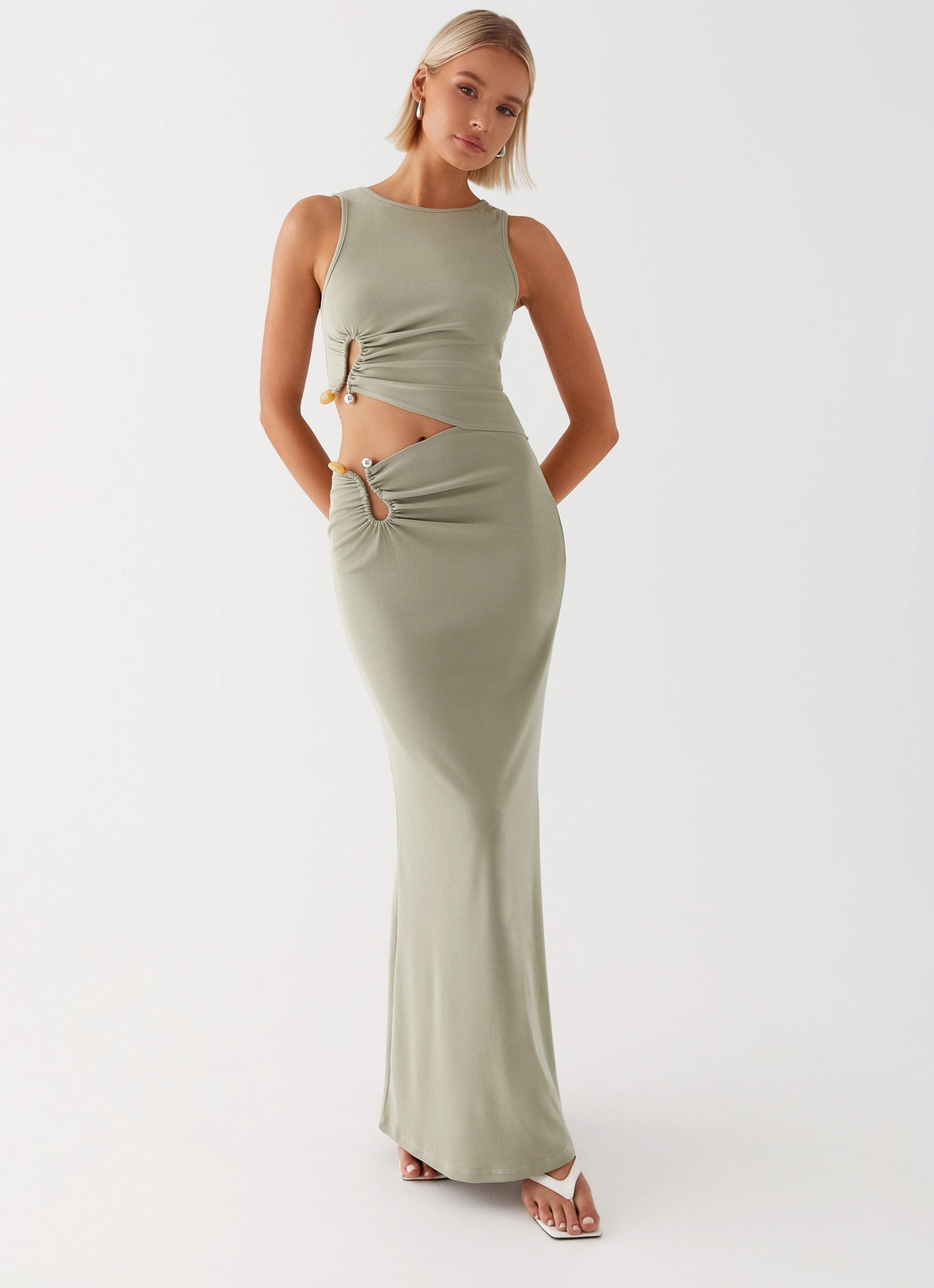 Lennox Maxi Dress - Sage Red-Carpet