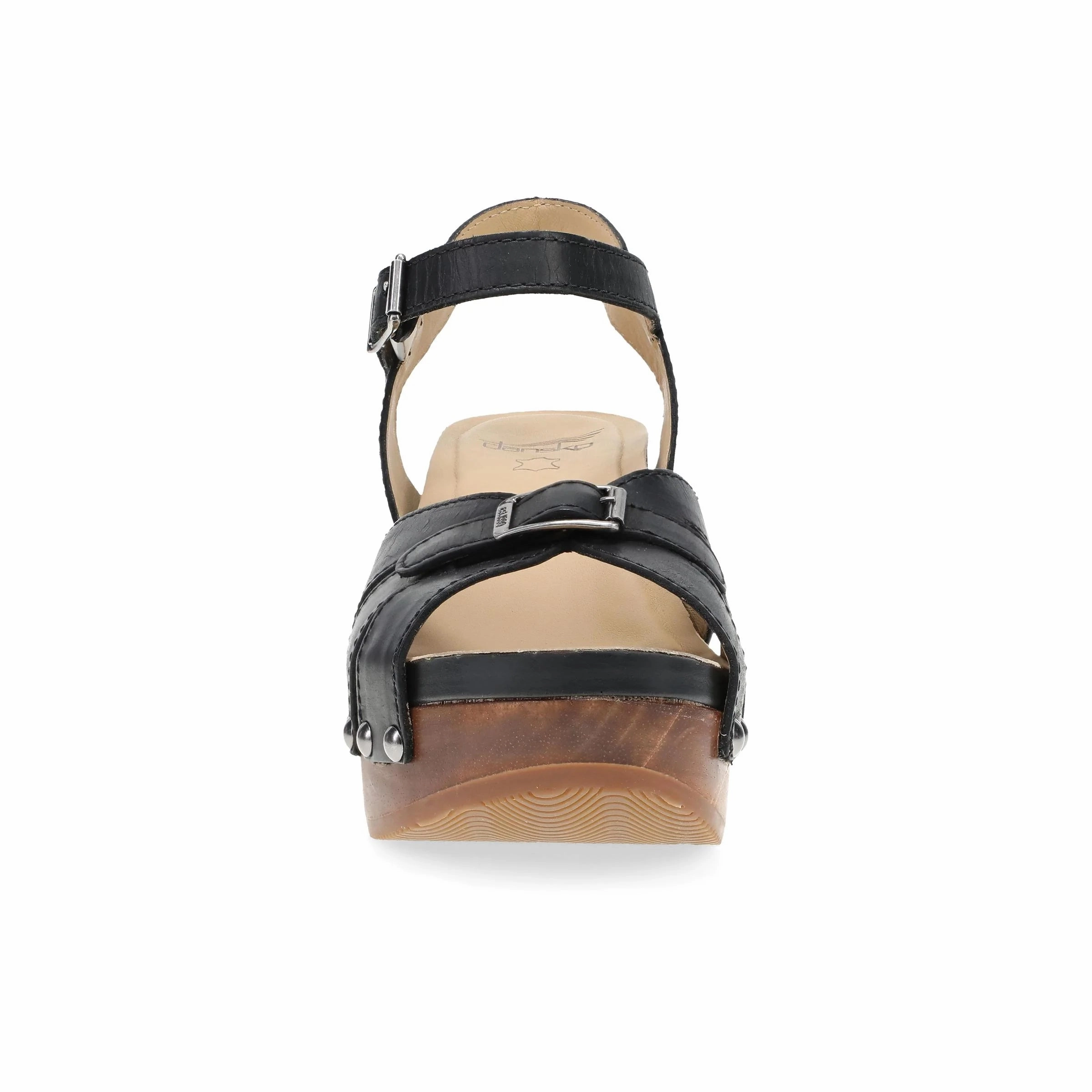 Dansko Women's Alanna Sandal Ankle Strap Sandal - Black Enhanced Traction Nodes
