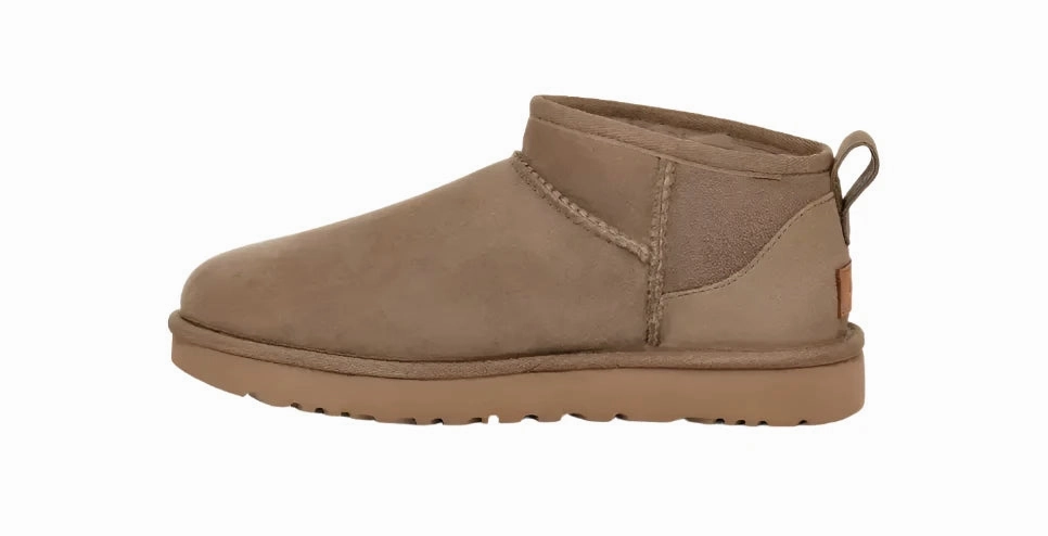 UGG? Women's Classic Ultra Mini Boot - Antilope Soft Leather Compression Resistant Foam