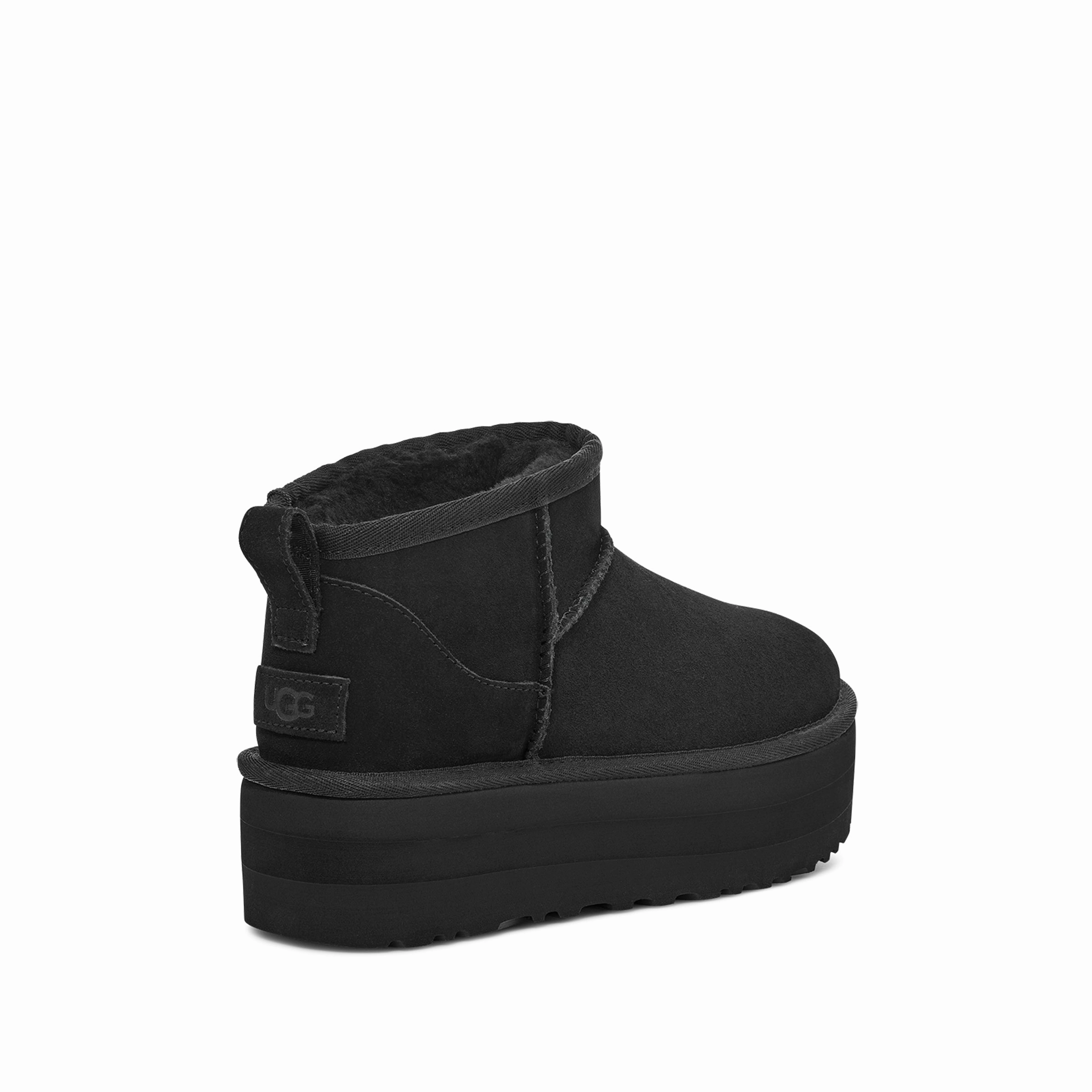 Neutral Color Blending Plain Finish UGG? Women's Classic Ultra Mini Platform Boot - Black