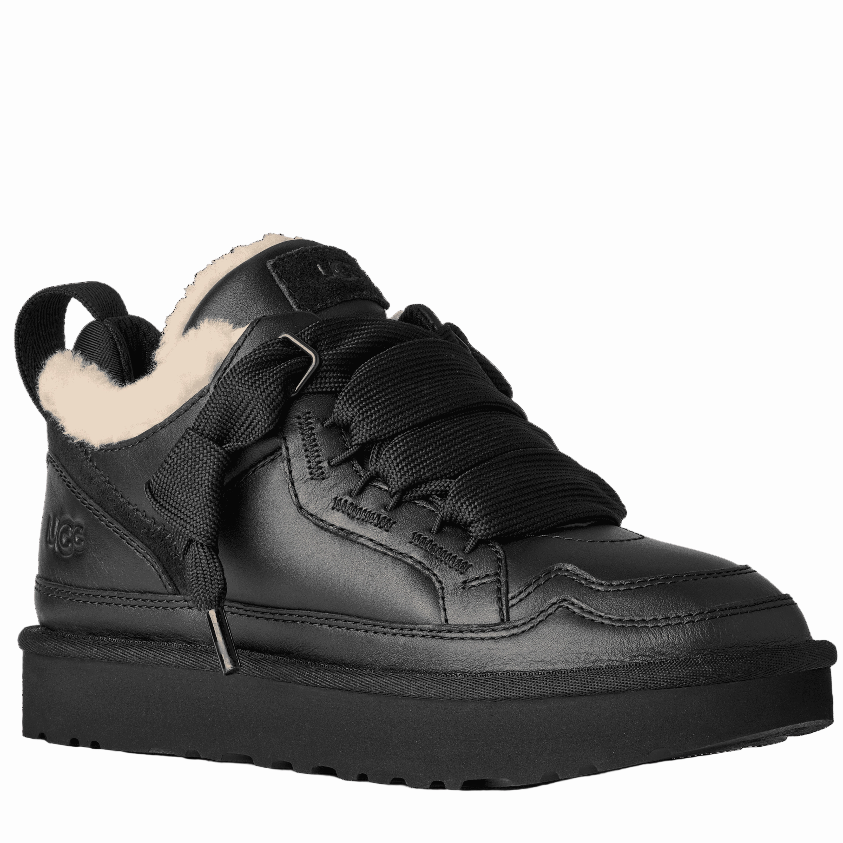 Neutral Mood Memory Foam Layer UGG Women's Lowmel Leather - Black