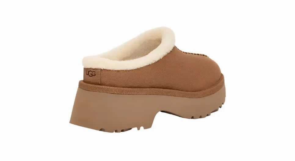 Leather Ultra light UGG? Women's New Heights Cozy Clog - Chestnut