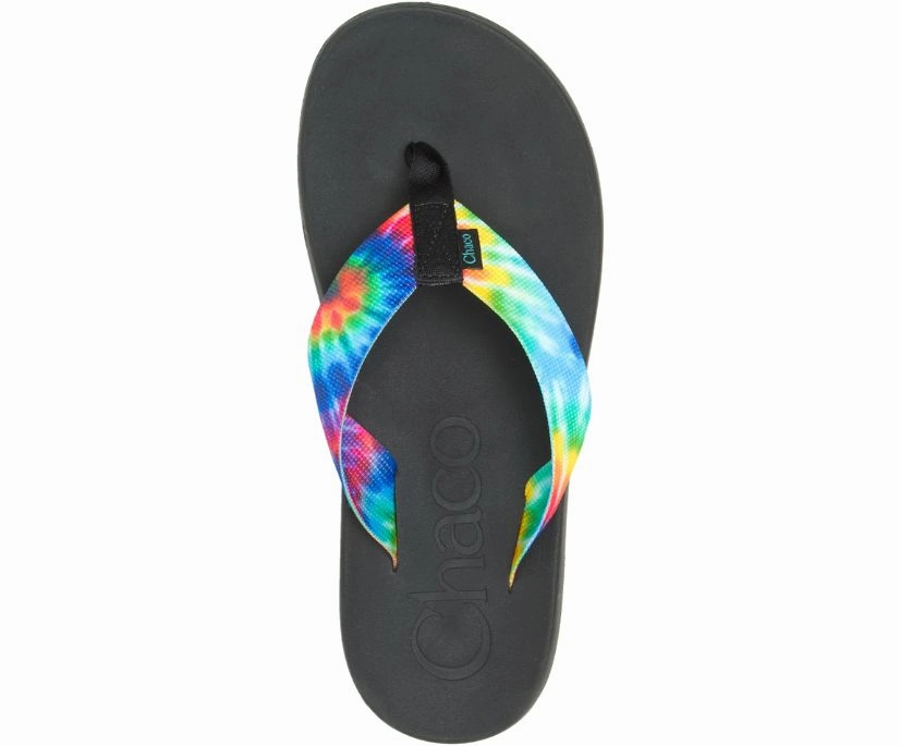 Arch Support Footbed Chaco Women's Chillos Flip Tie Dye