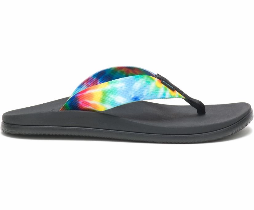 Dynamic flex Flexible Sole Flexion Chaco Women's Chillos Flip Tie Dye