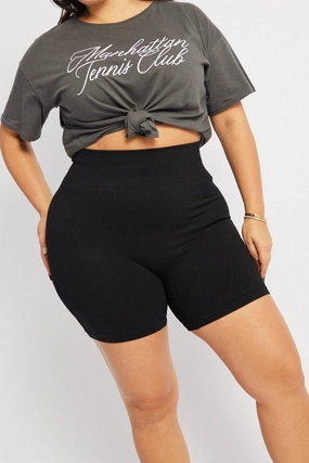 Core Flex Thermal Lining Black Bike Shorts Seamless