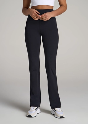 Stretch Fit 4 Way Stretch Fabric Balance Straight Leg Leggings for Tall Women in Black