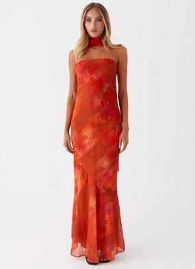 Under The Pagoda Maxi Dress - Amber Profile Enhancer Brunch Glow