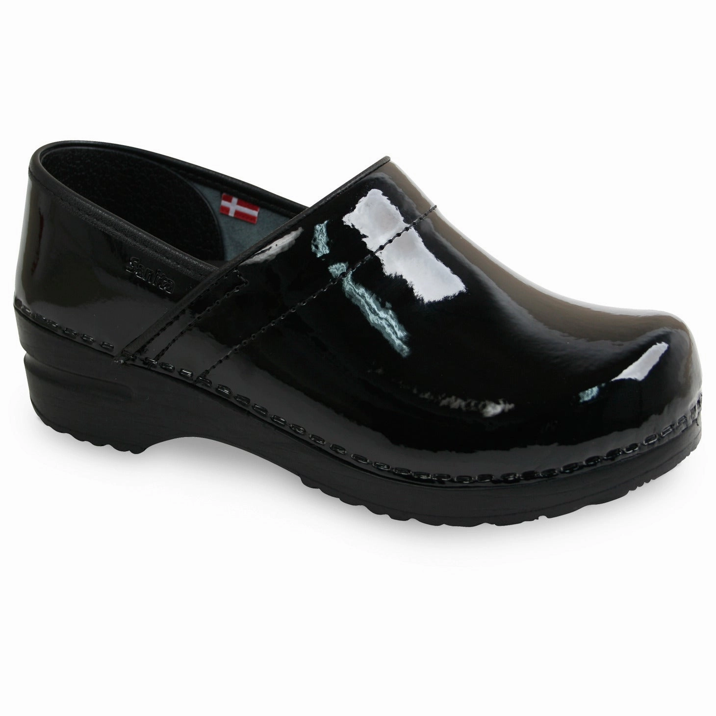 Professional Women's Patent Clog - Black Mobility Ease