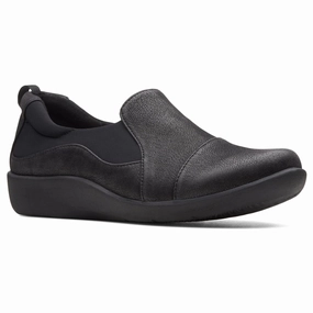 Clarks Women's Sillian Paz Slip-On - Black Minimal Edge