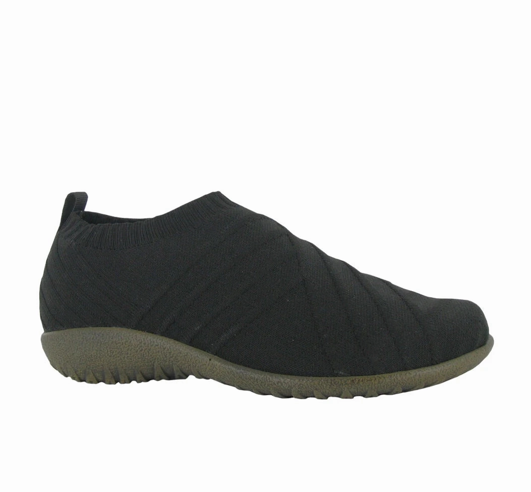 Naot Women's Okahu Knit Slip-On - Black Multi Directional Grip Urban Sleek