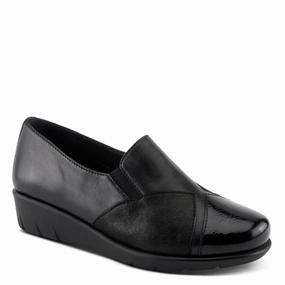 Sandal Style Spring Step Women's Evzen Wedge Slip-On - Black