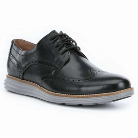 Cole Haan Men's Original Grand Wingtip Oxford - Black Monochrome Look