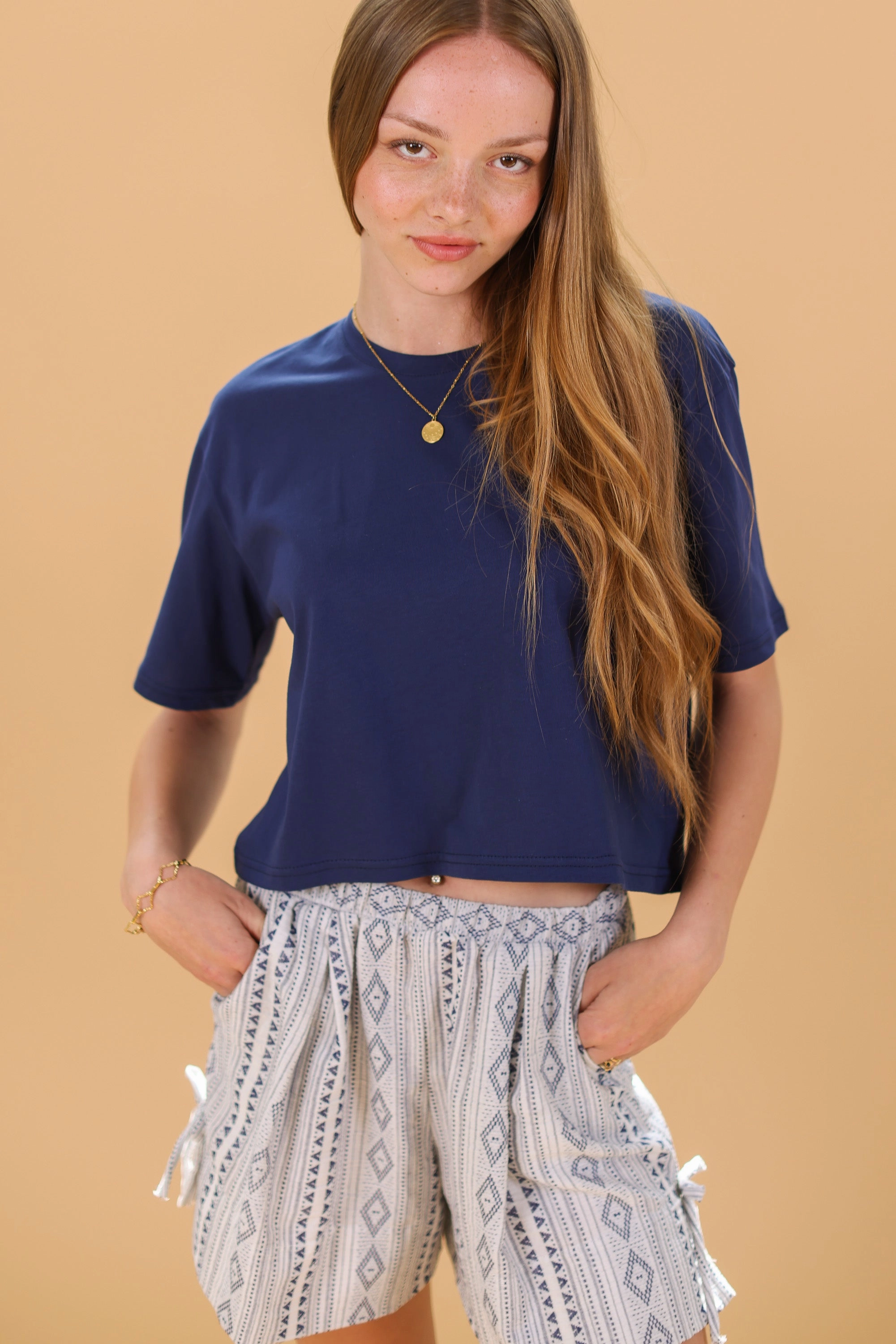 Top Kyra Blue Navy MoistureWickingMaterial