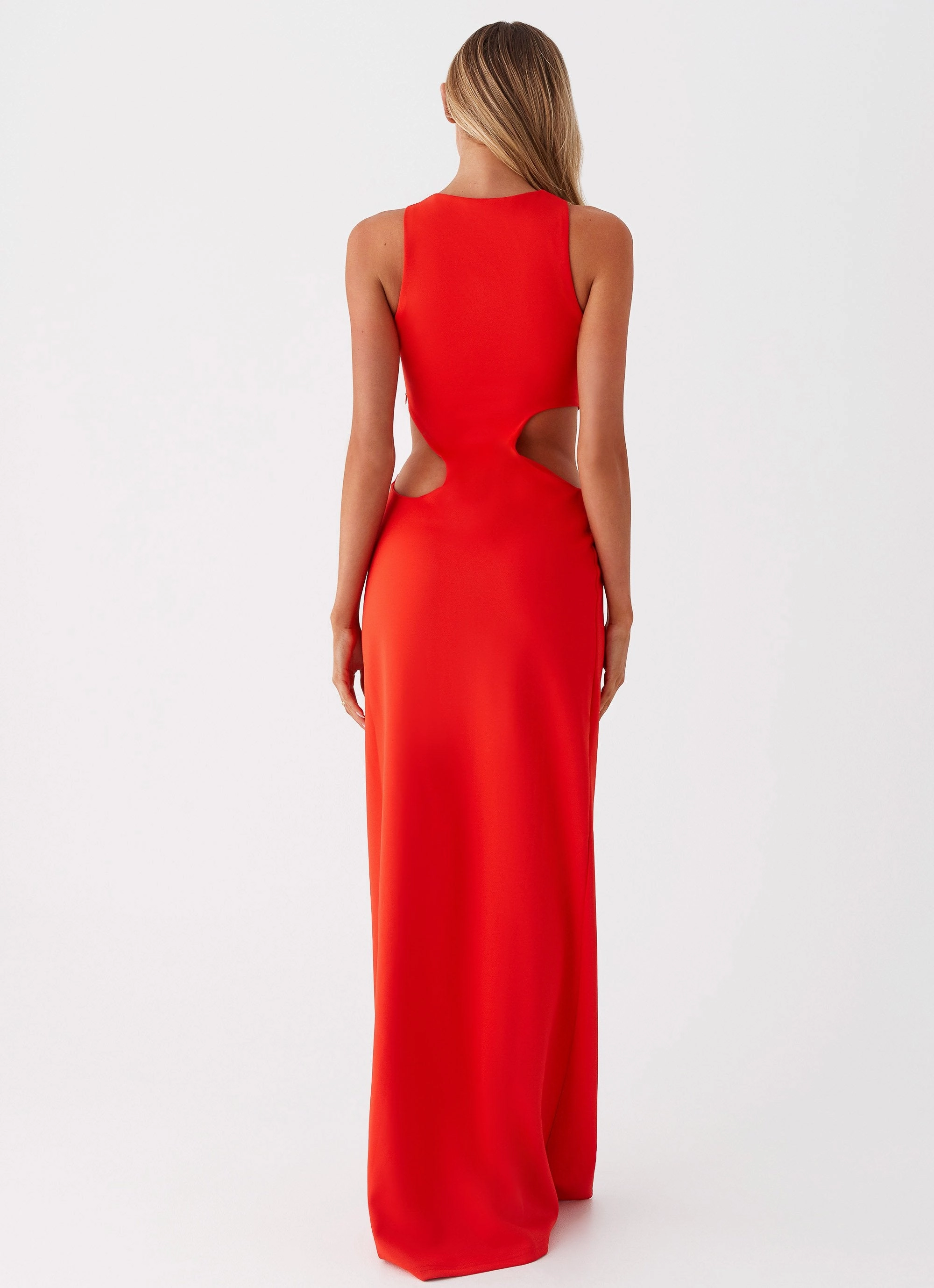Walk Grace Lounge Style Vaeloria Maxi Dress - Red