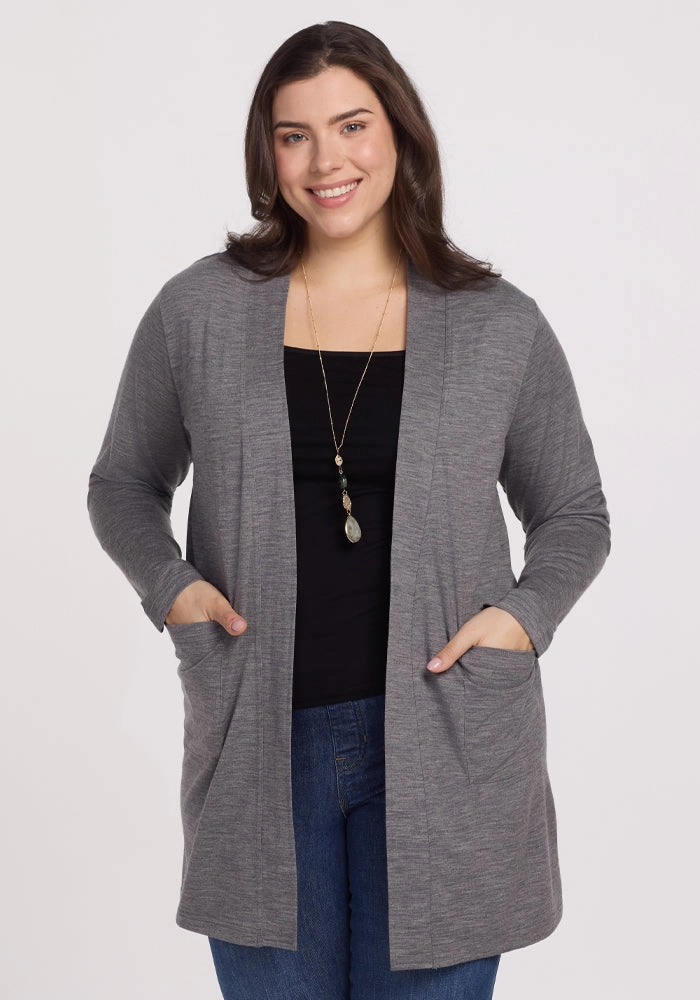 Paisley Cardigan - Graphite Heather Urban Layer