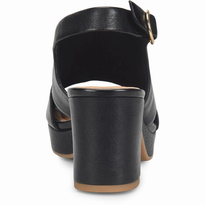 Sofft Women's Liv Modern Dress Sandal - Black Blown Rubber