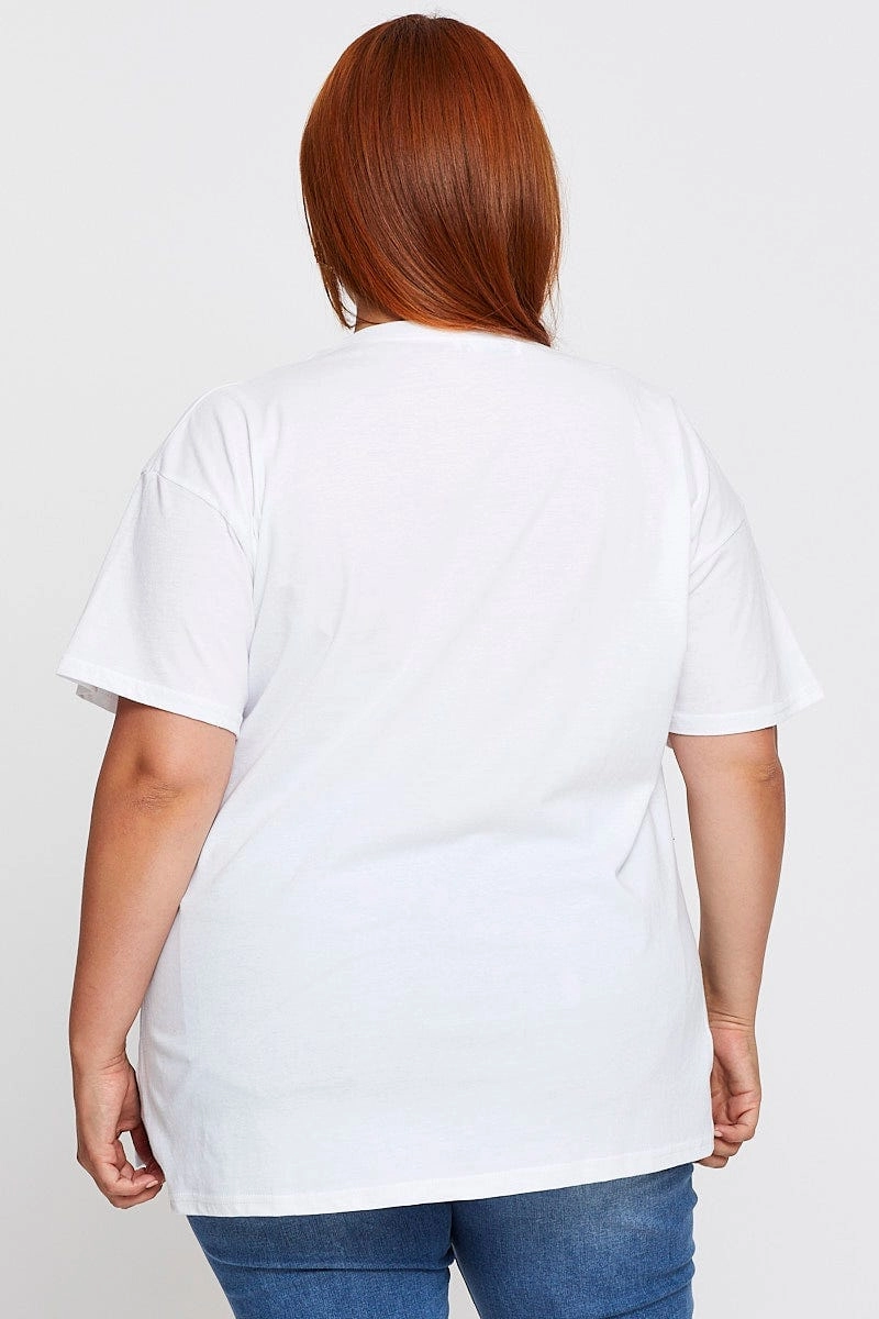 Fade Resistant Coating White Graphic T-shirt Yosemite Short Sleeve Cotton