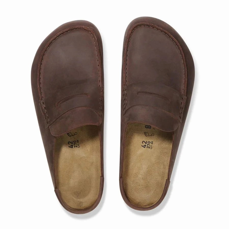 Birkenstock Men's Oiled Leather Naples Loafers - Habana Light Outdoor Shoes Soft Flexible