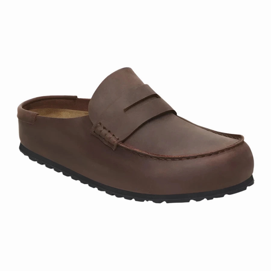 Birkenstock Men's Oiled Leather Naples Loafers - Habana Stride Light Anti Slip Traction