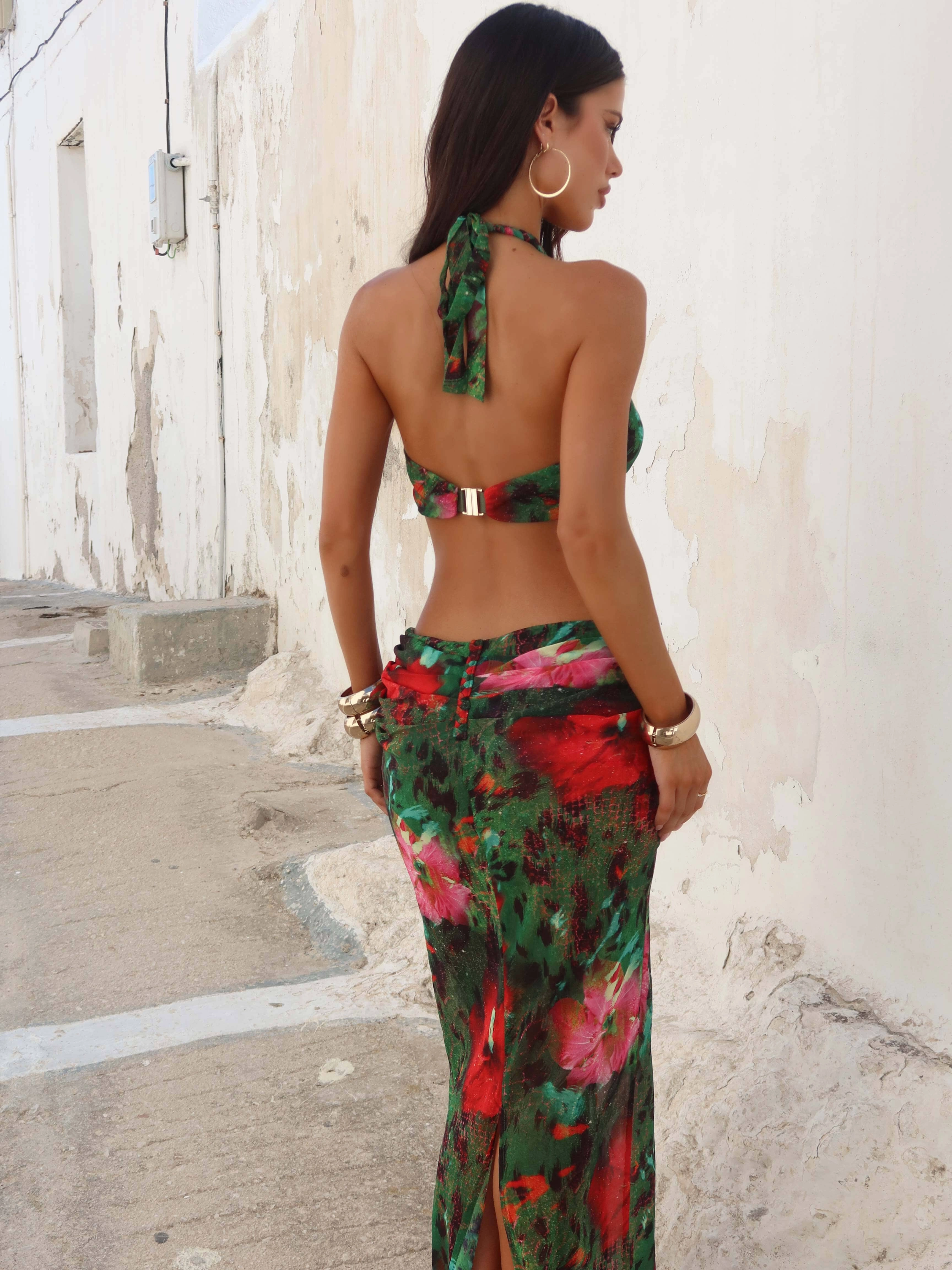 HAYAMI MAXI DRESS RUBY HIBISCUS Trendy Look