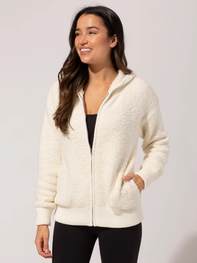 Vivi Boucle Zip Hoodie Insulated Layer