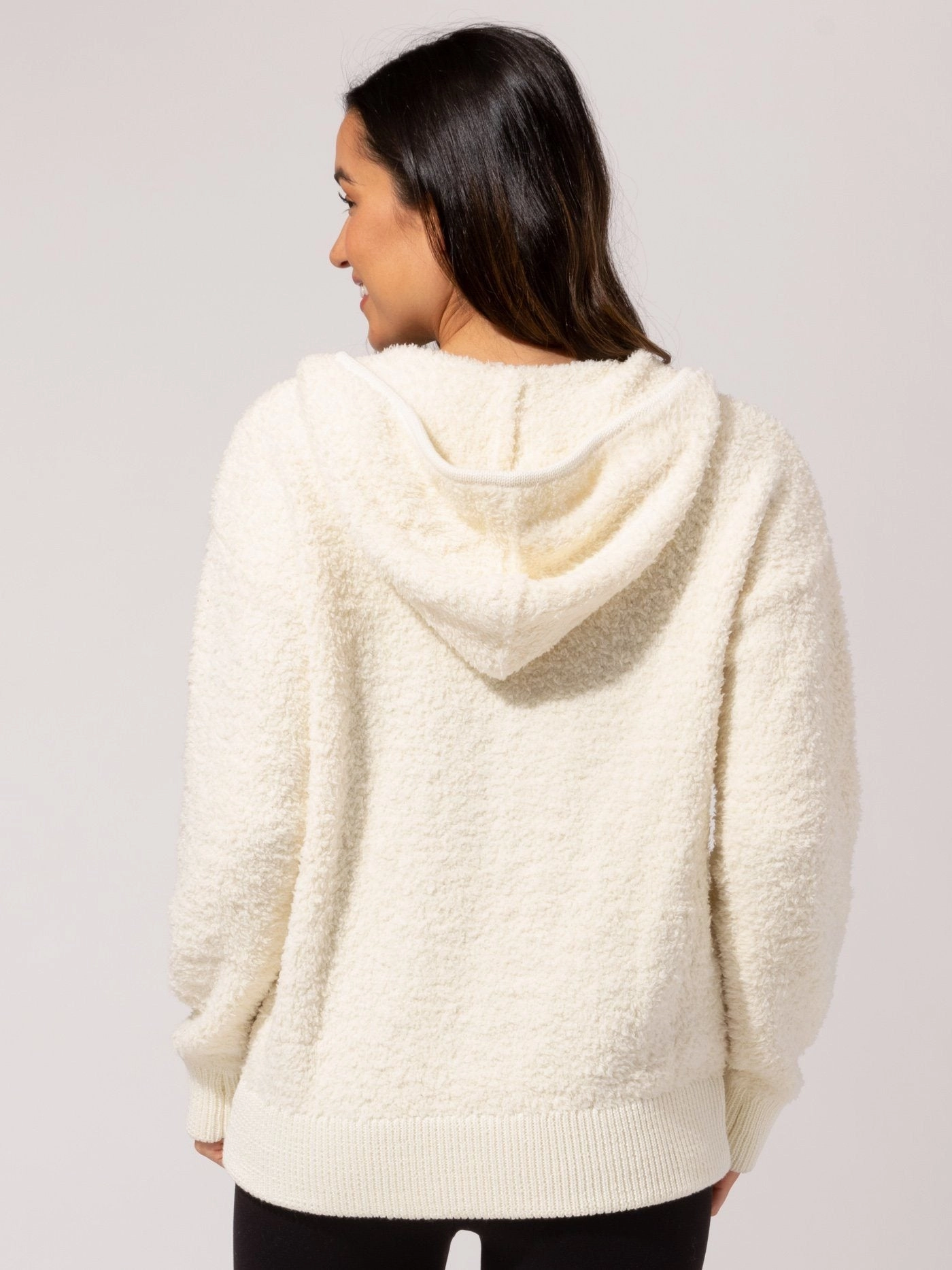 Vivi Boucle Zip Hoodie Stretch Cloth