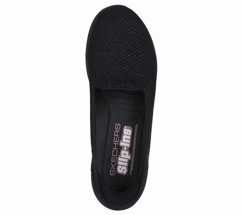 Skechers Women's Slip-Ins (Hands Free) On-The-Go Swift Shoe - Black Sole Grip Swing Hike